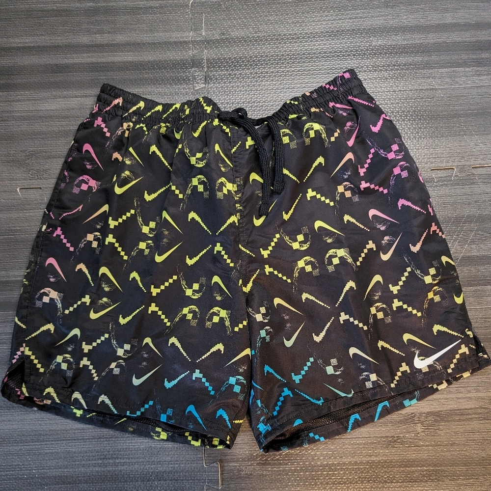 Nike Swim Digi Swoosh Ombre Lap 7″ Volley Shorts NESSD516-001 Large